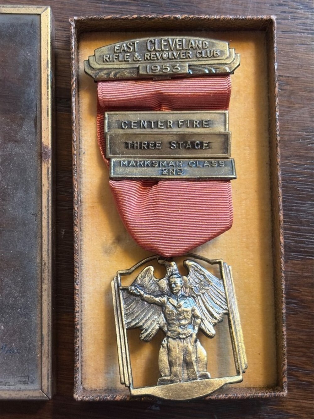 VTG 1953 East Cleveland Rifle & Revolver Club Marksman 2nd Medal By Blackinton